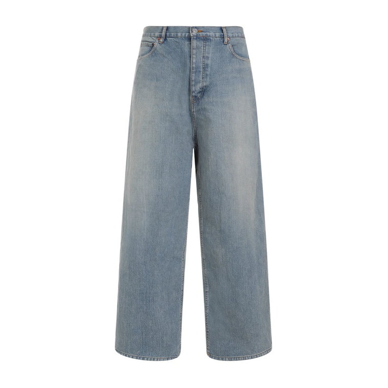 Wodoodporne jasnoniebieskie jeansy z bawełny Balenciaga