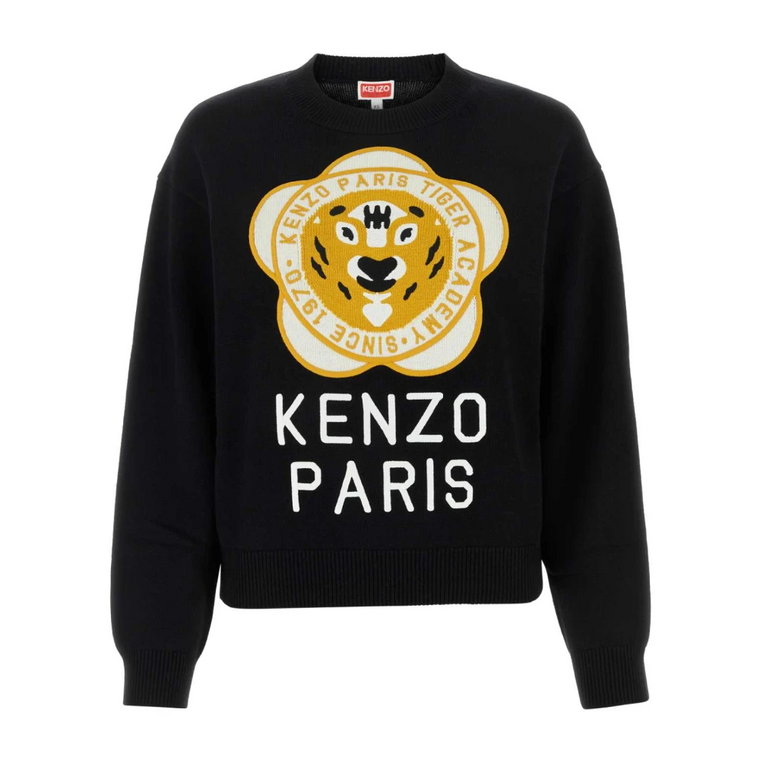 Czarny sweter z mieszanki wełny - Stylowy i wygodny Kenzo