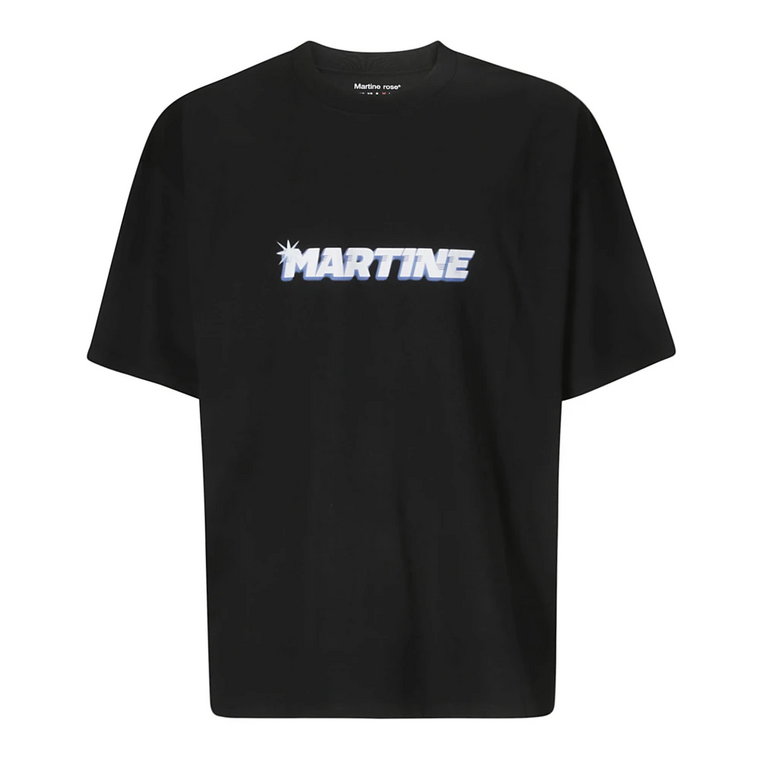 Oversize T-shirt z Bawełny z Nadrukiem Martine Rose