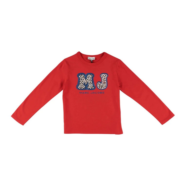 Czerwona Bawełniana Koszulka z Jersey dla Chłopców Marc Jacobs