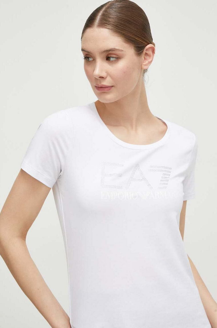 EA7 Emporio Armani t-shirt damski kolor biały