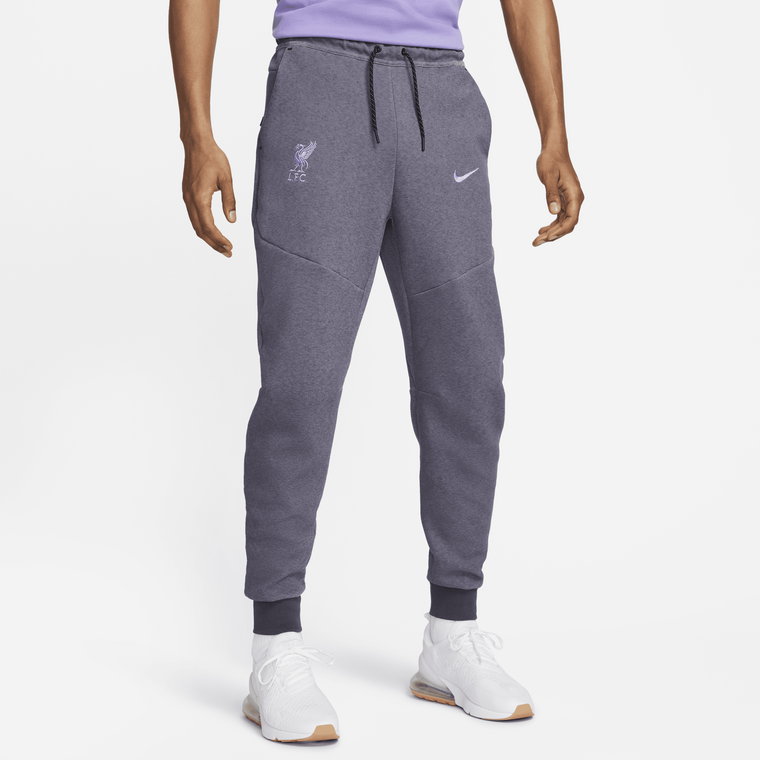 Męskie joggery piłkarskie Nike Liverpool F.C. Tech Fleece Third - Szary