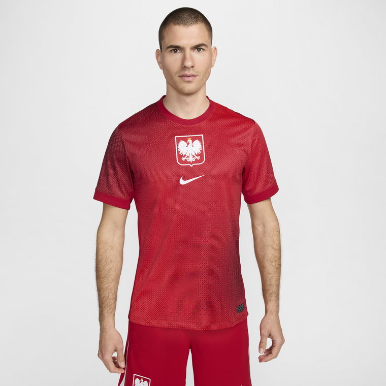 Męska koszulka piłkarska Nike Dri-FIT Polska Stadium 2024/25 (wersja wyjazdowa)  replika - Czerwony