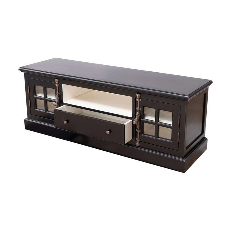 Szafka RTV Josephine 150x46x56cm black, 150 x 45 x 56 cm