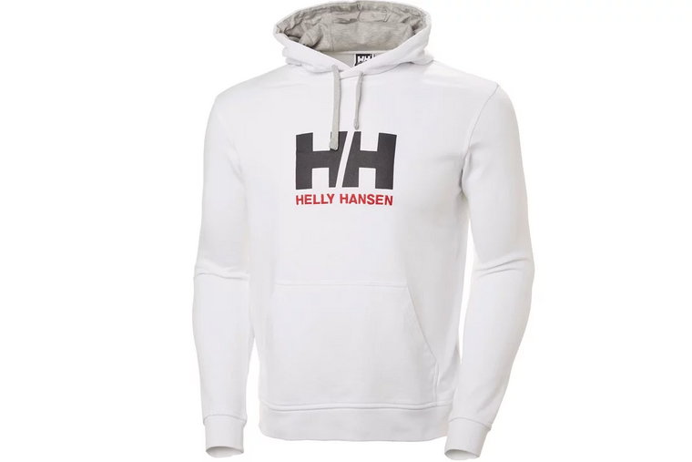 Helly Hansen Logo Hoodie 33977-001, Męskie, Białe, bluzy, bawełna, rozmiar: M