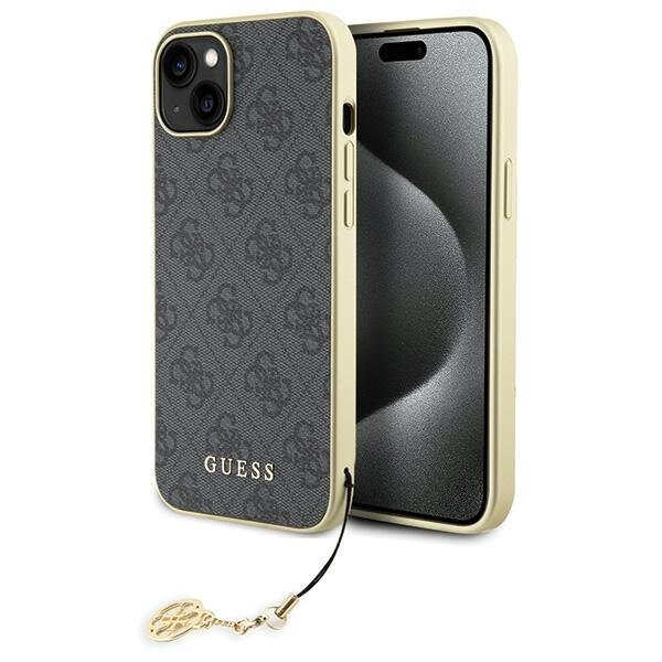 Guess GUHCP15MGF4GGR iPhone 15 Plus 6.7" szary/grey hardcase 4G Charms Collection