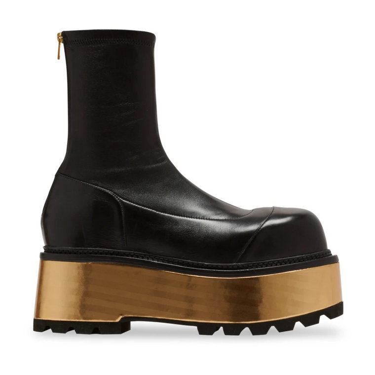 Leather platform boots Balmain