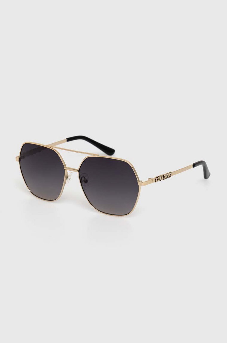 Guess okulary przeciwsłoneczne damskie kolor złoty GF0415 32B