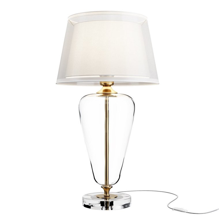 Lampa stołowa szklana z podwójnym abażurem Verre Maytoni Z005TL-01BS