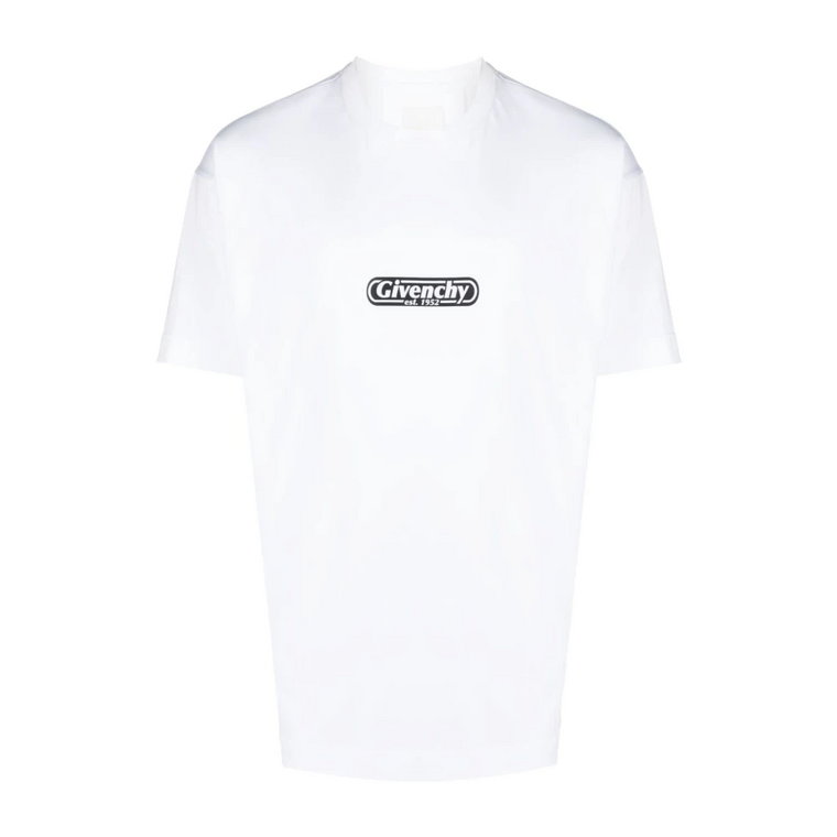 Bawełniana koszulka z nadrukiem logo w kolorze białym Givenchy