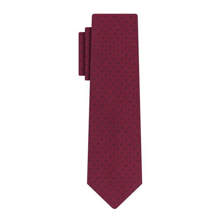 Krawat bordowy w kropki EM 15