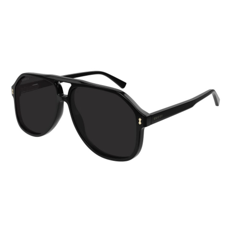 Odważne kwadratowe okulary przeciwsłoneczne dla mężczyzn Gucci