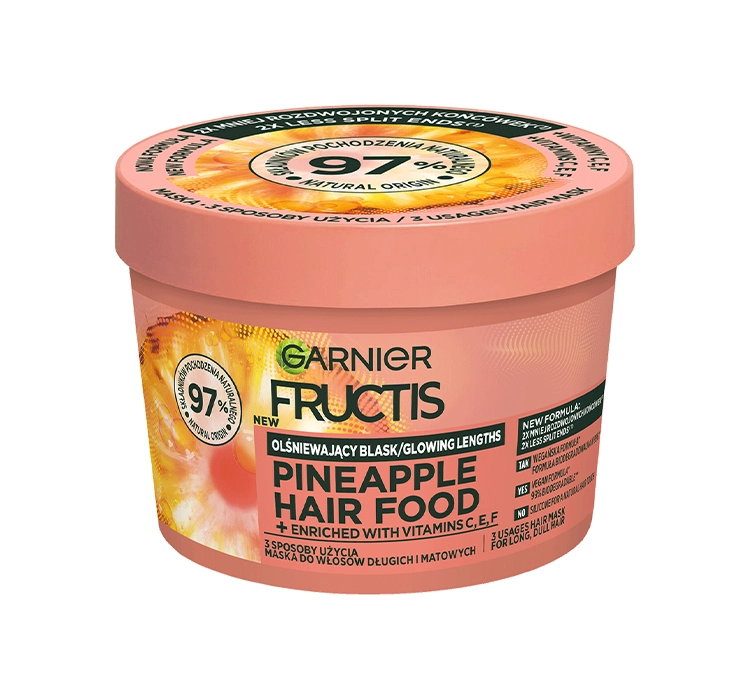 GARNIER FRUCTIS HAIR FOOD PINEAPPLE MASKA DO WŁOSÓW DŁUGICH I MATOWYCH 400ML