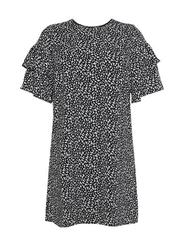 Selected Femme Curve Sukienka 'Carl'  czarny / biały