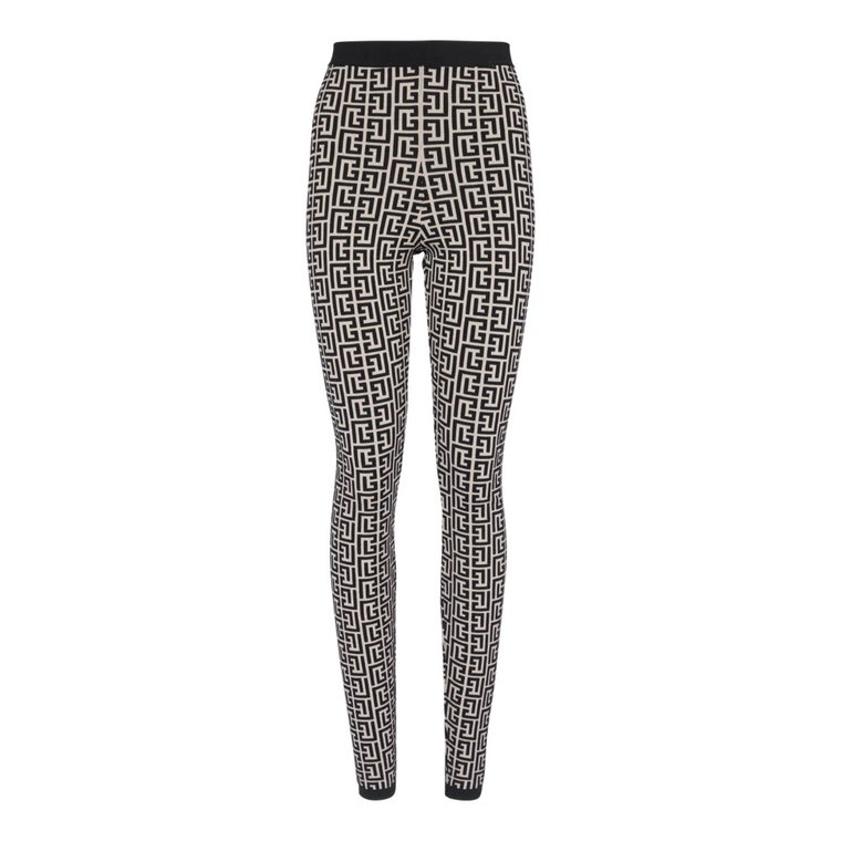 Legginsy z monogramem Balmain