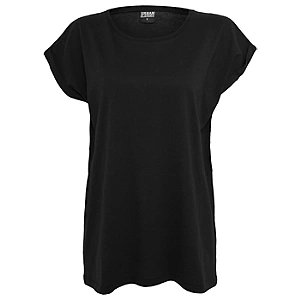 Czarny tshirt urban classics - Damskie - Kolor: Czarne - Rozmiar: L