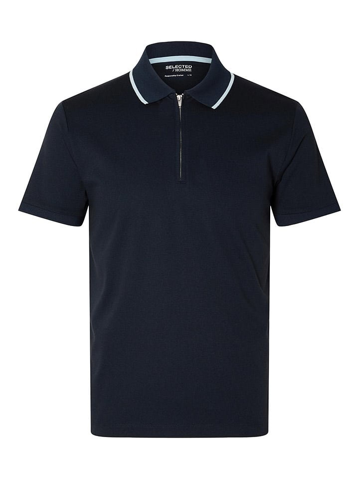 SELECTED HOMME Koszulka polo "Dan" w kolorze czarnym