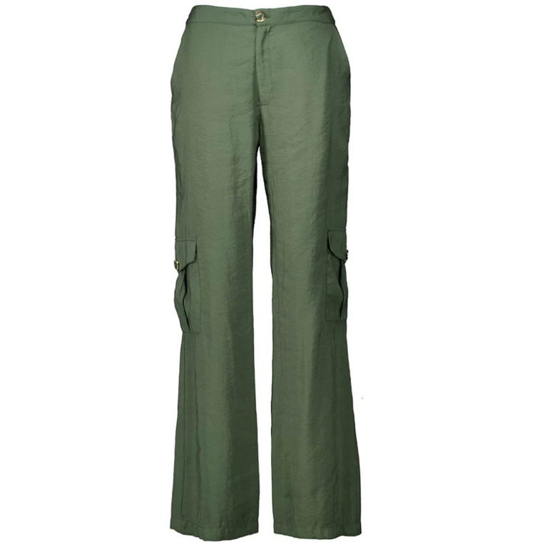 Stylowe Zielone Spodnie Cargo dla Kobiet Due Amanti