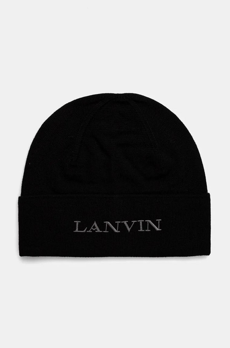 Lanvin czapka wełniana kolor czarny wełniana 6LCAPP.U7712