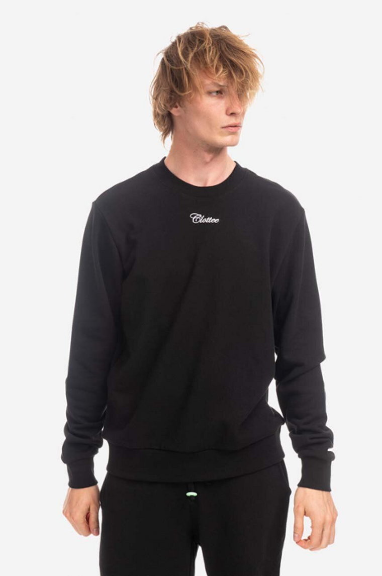 CLOTTEE bluza bawełniana męska kolor czarny gładka CTSS3003.BLACK-BLACK