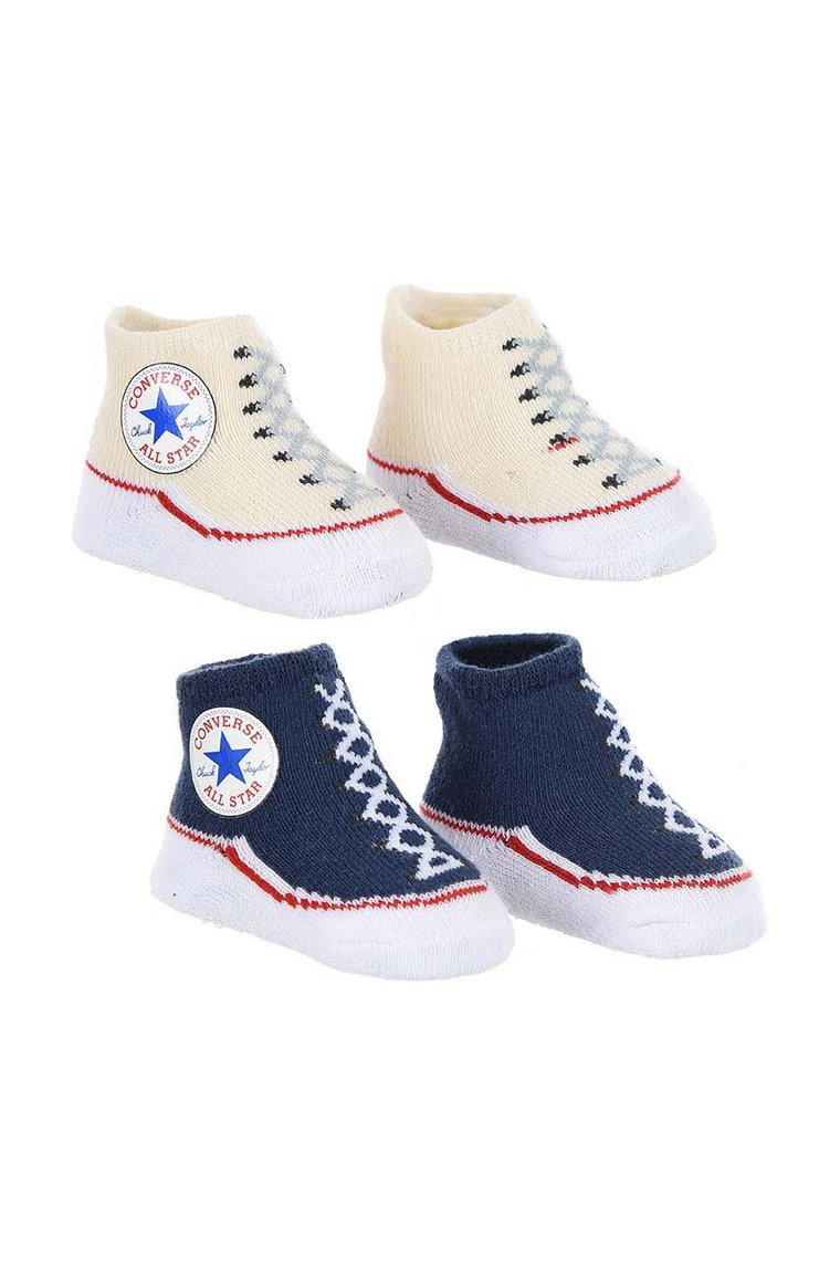 Converse skarpetki niemowlęce 2-pack kolor zielony