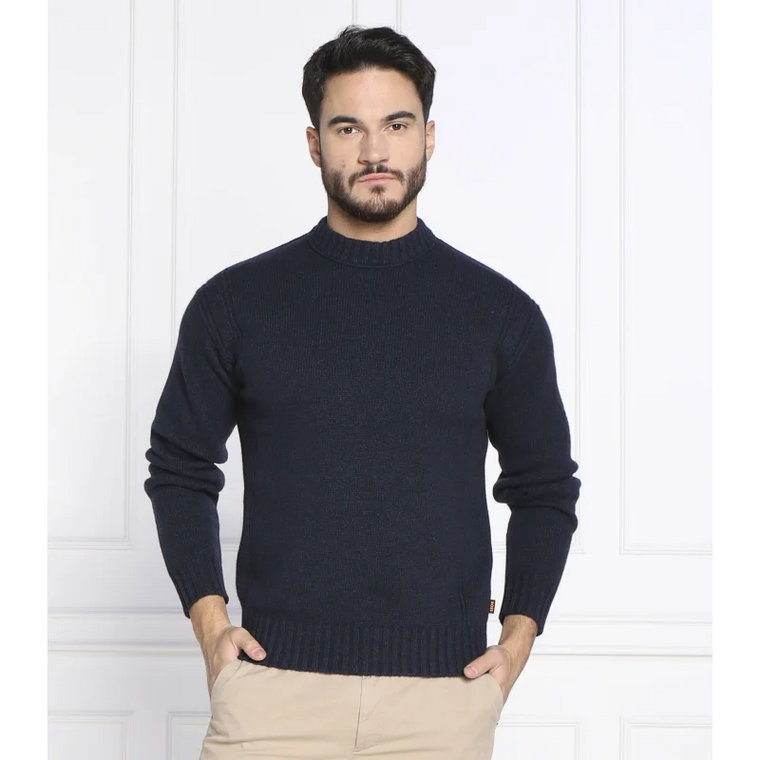 BOSS ORANGE Wełniany sweter Ashetland | Slim Fit