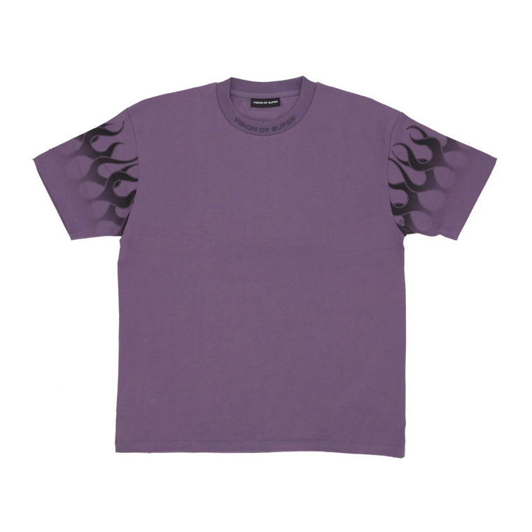 Flames Tee Purple/Black - Kolekcja Streetwear Vision OF Super