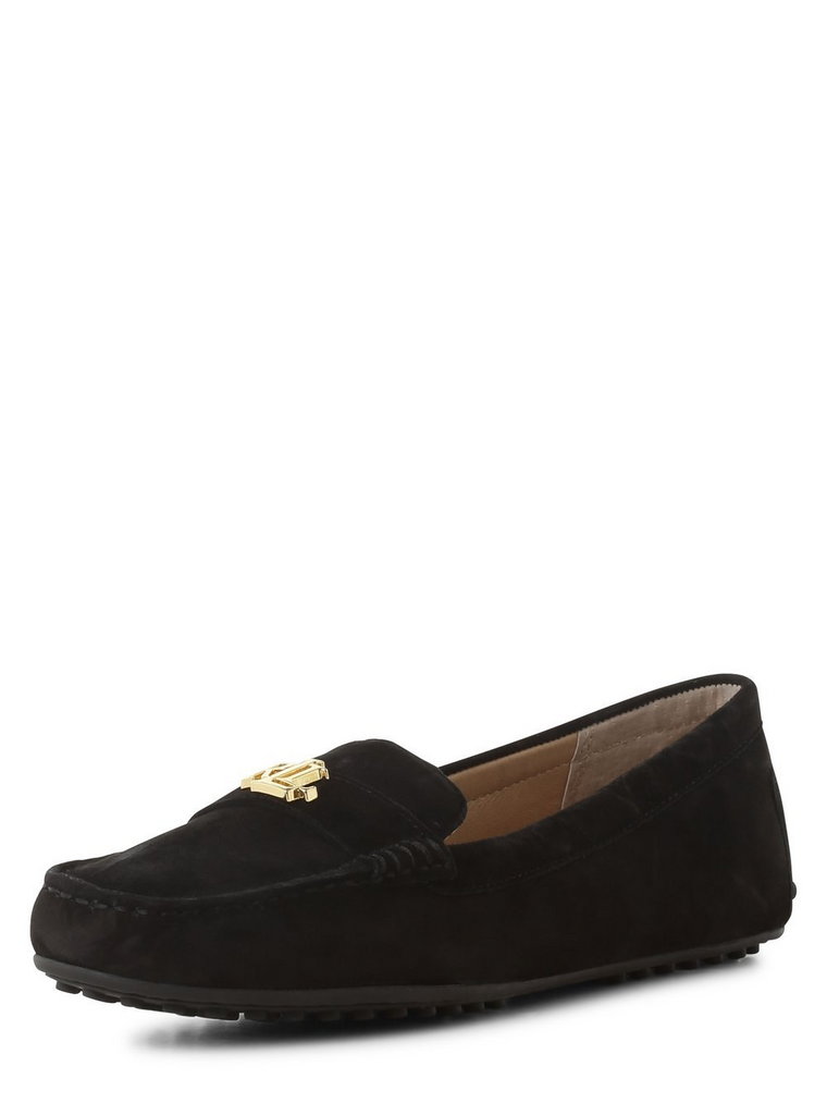 Lauren Ralph Lauren - Skórzane loafersy damskie, czarny