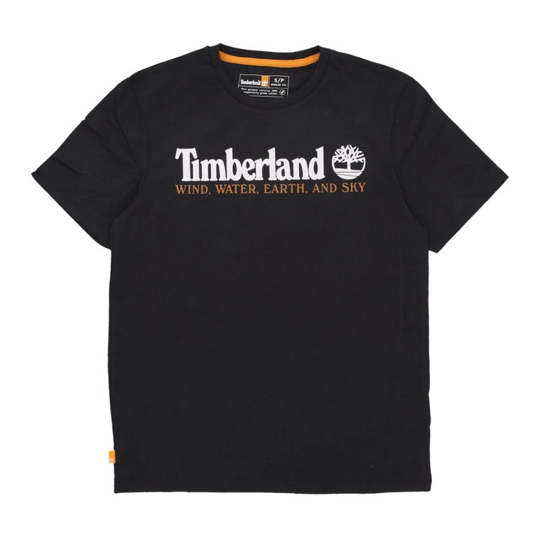 Czarna Front Tee Męska Koszulka Timberland