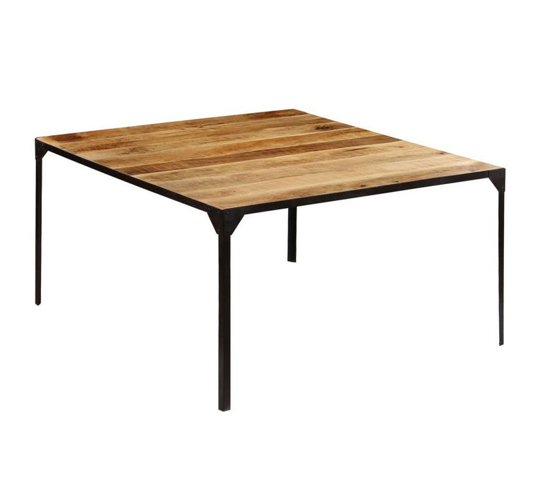 Stół ze stali i drewna Kartes 3X  brązowy