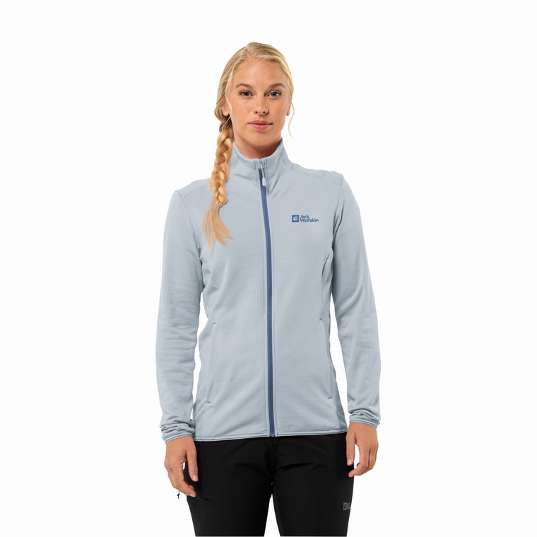 Damska kurtka polarowa Jack Wolfskin KOLBENBERG FZ W soft blue - XS