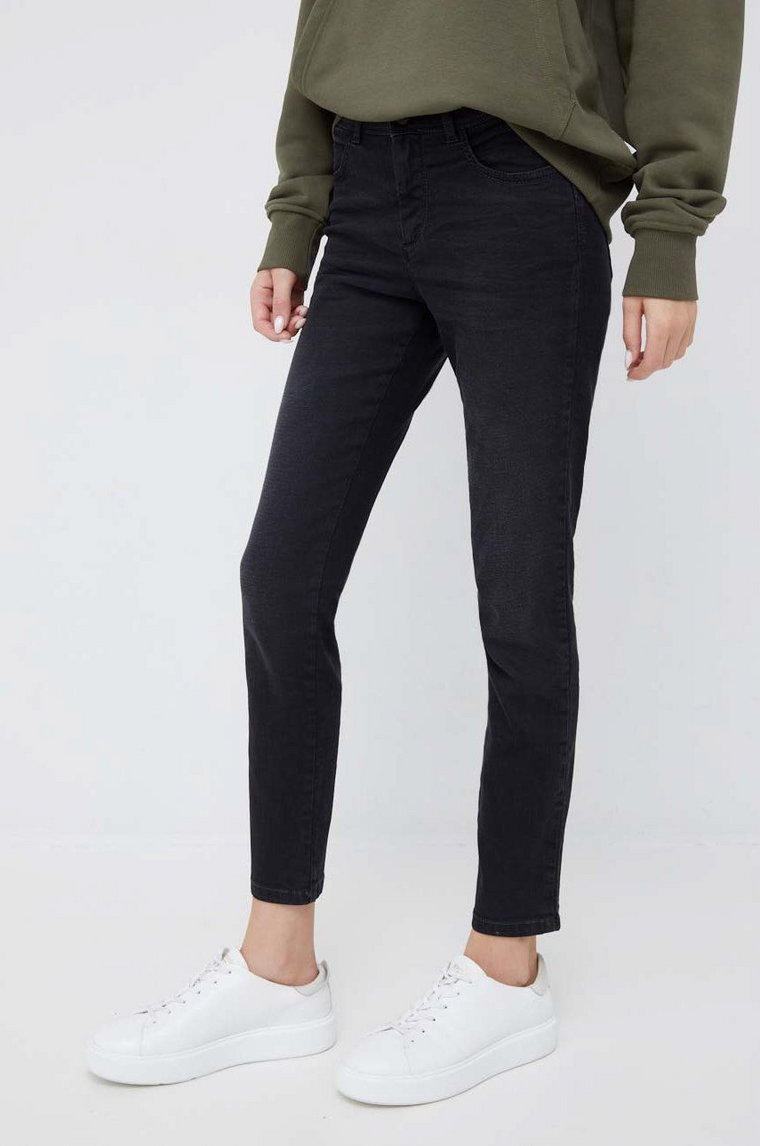 Sisley jeansy damskie medium waist