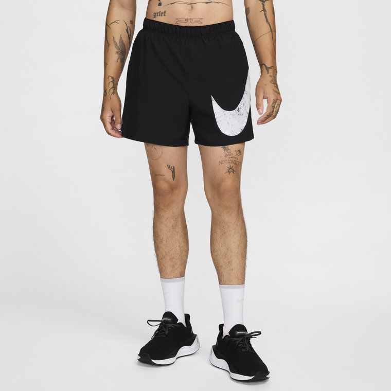 Męskie spodenki do biegania 13 cm Dri-FIT Nike Challenger Swoosh - Zieleń