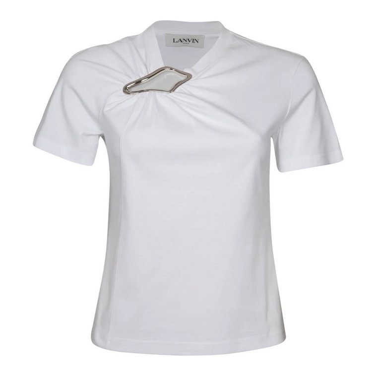 Biała bawełniana koszulka Lanvin
