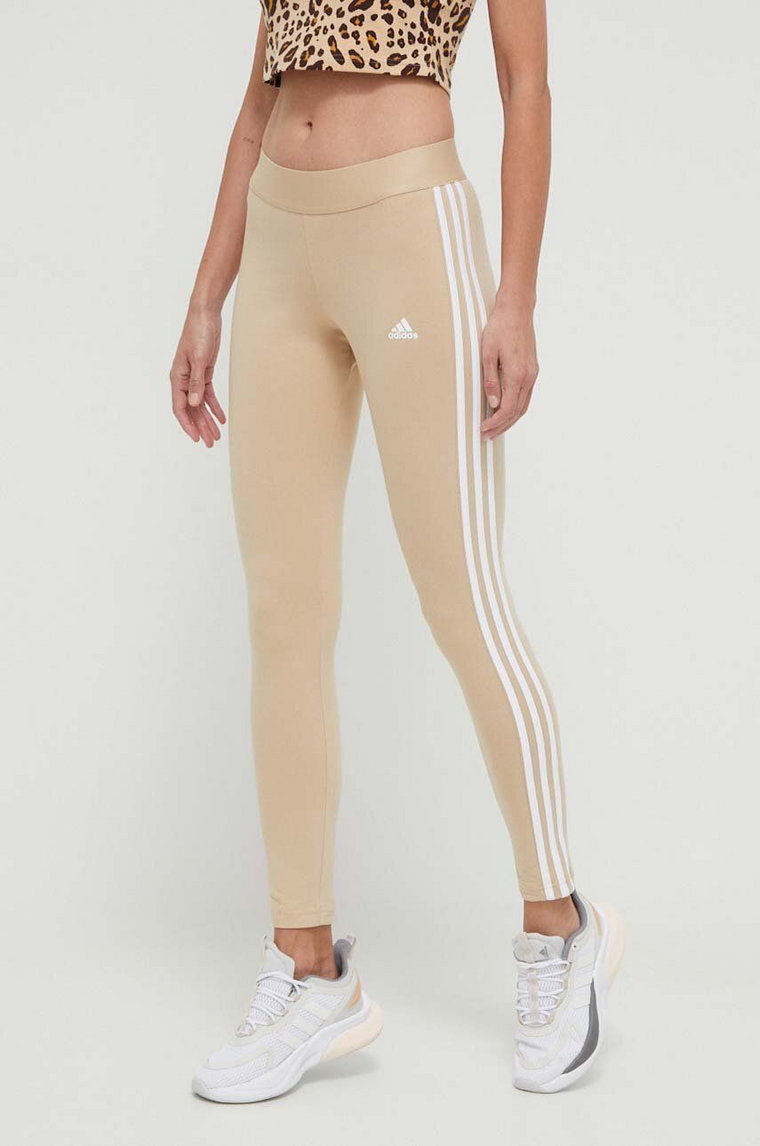 Legginsy adidas outlet 3 stripes zielone