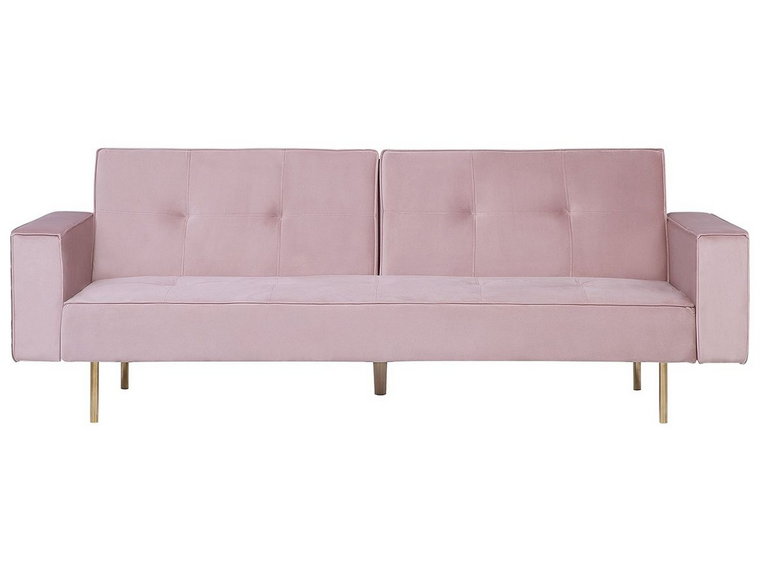 Sofa trzyosobowa BELIANI Visnes, różowa, 80x218x81 cm