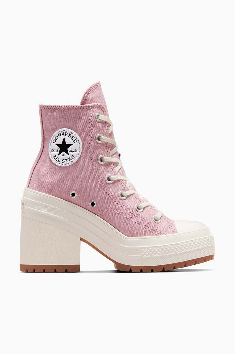 Converse trampki Chuck 70 De Luxe Heel damskie kolor fioletowy A06433C