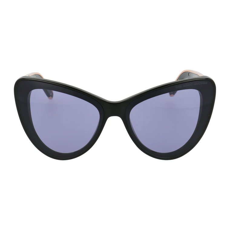 Stylowe okulary przeciwsÅoneczne z unikalnym wzorem tekstu Marc Jacobs