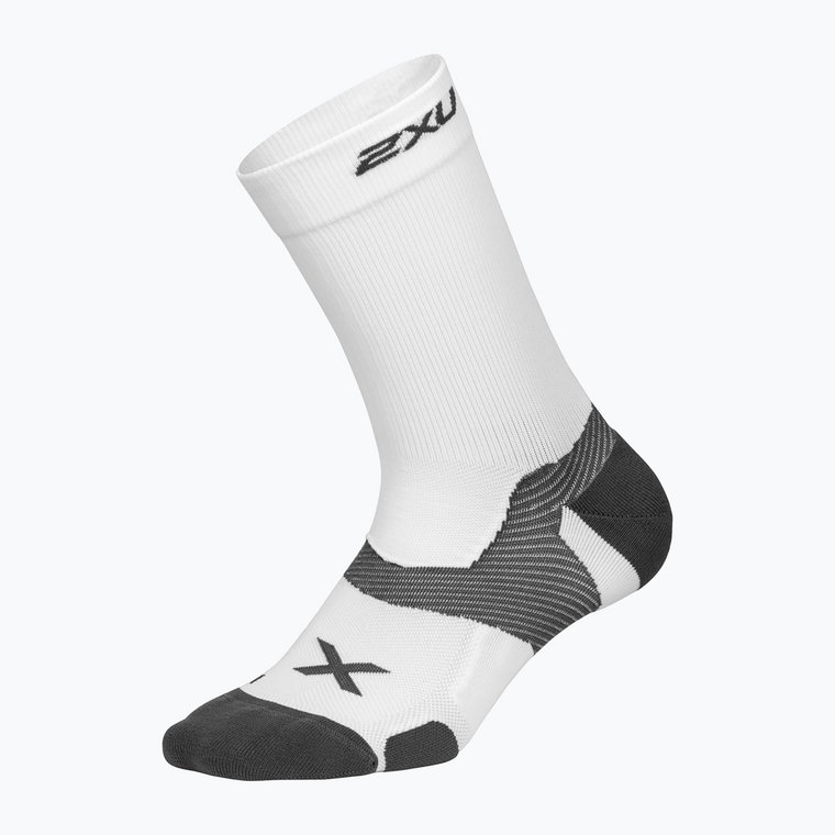 Skarpety do biegania 2XU Vectr Cushion Crew white/grey