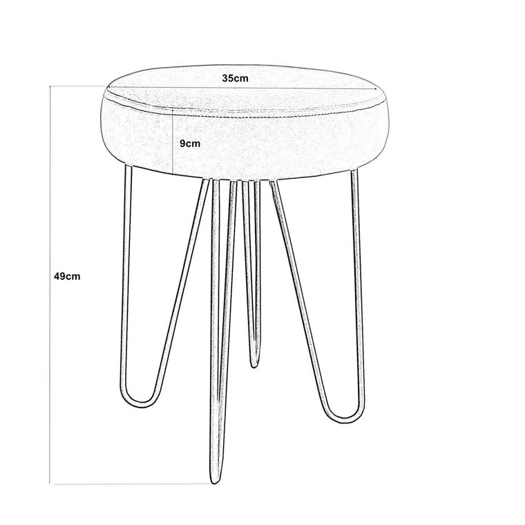 Taboret Venus HAIRPIN noga cza