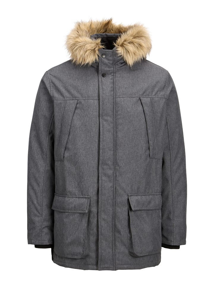 Jack & Jones Parka "Great" w kolorze szarym