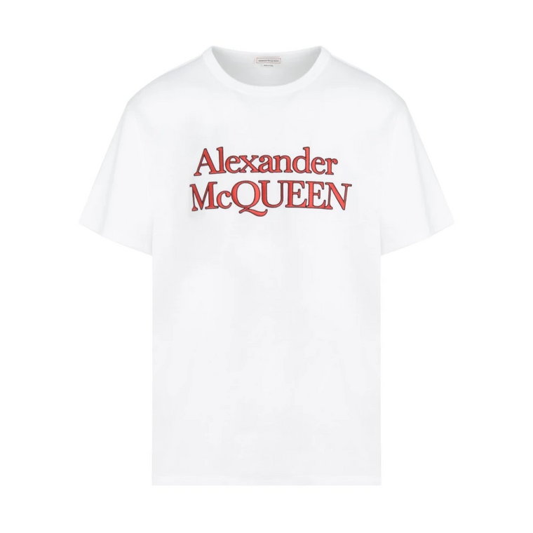 Stylowy T-shirt z bawełny średniej wagi Alexander McQueen