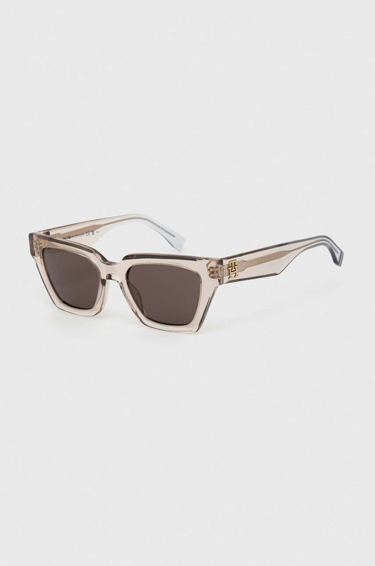 Tommy Hilfiger okulary przeciwsłoneczne damskie kolor brązowy TH 2101/S
