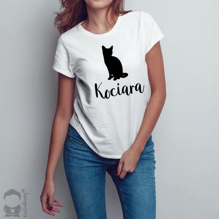 Kociara - damska koszulka z nadrukiem