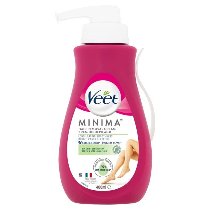 Veet Veet nawilżający krem do depilacji skóry suchej z pompką 400 ml