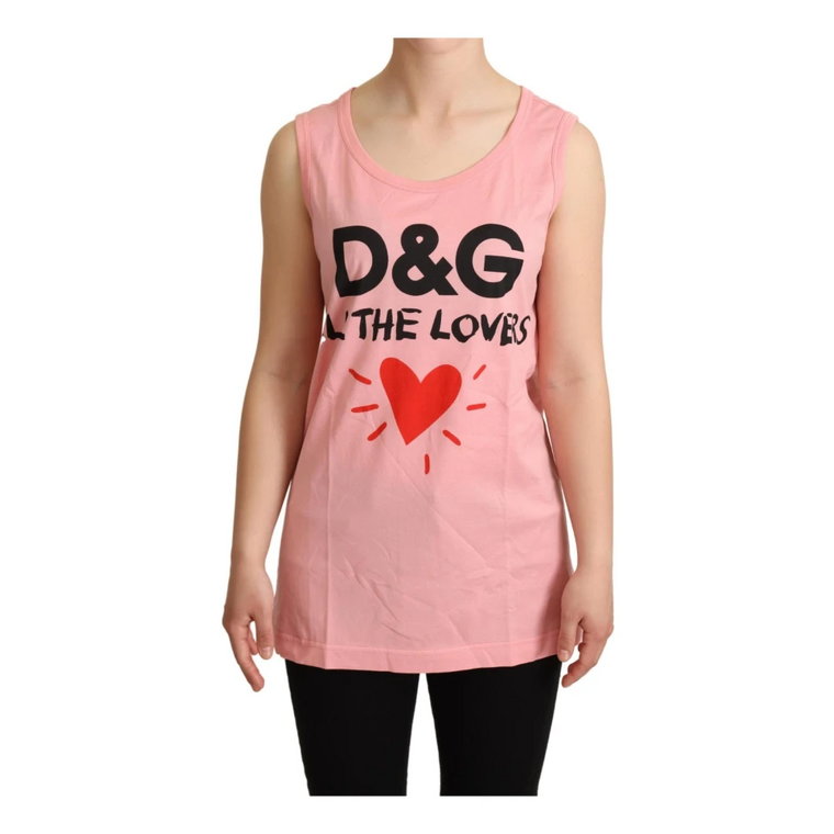 Pink All The Lovers Tank Top T-shirt Dolce & Gabbana