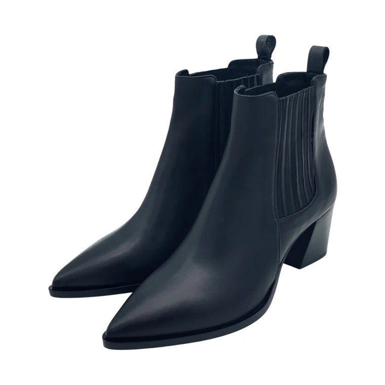 Karlie Chelsea Boots w czarnym skórze Pomme D'or