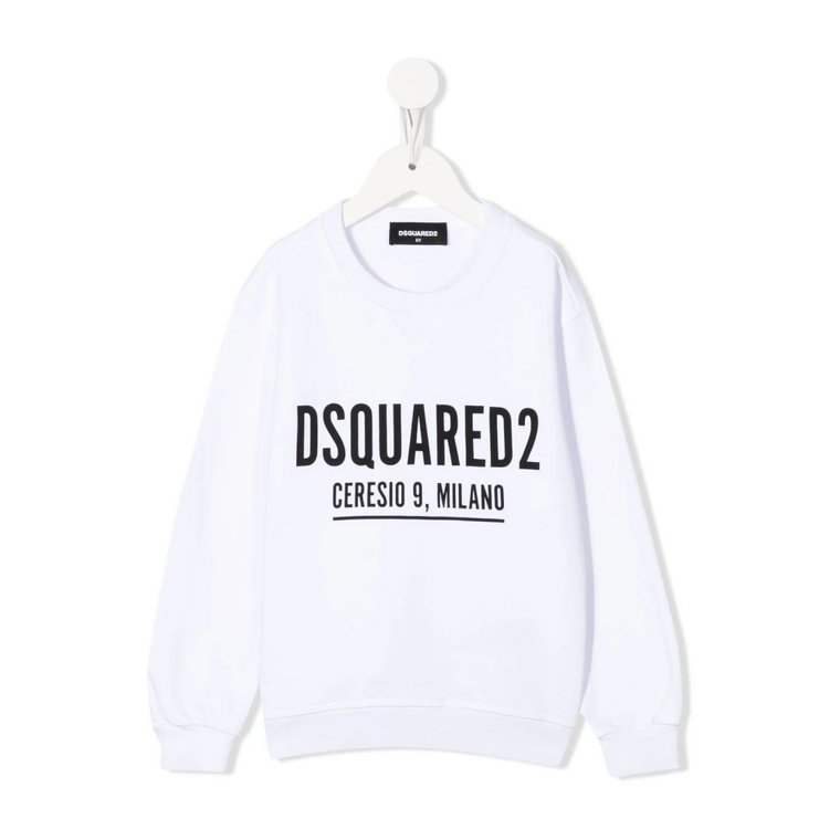 Biała bluza dziecięca z logo Dsquared2 Dsquared2