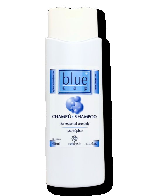 BLUE CAP Szampon Zmniejsza i Eliminuje Złuszczanie Się Naskórka, Świąd, Pieczenie i Podrażnienia Skóry - 400 ml