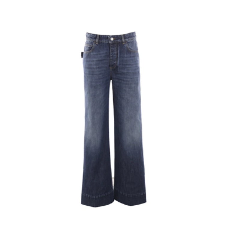 Flare Denim Jeans w Kolorze Niebieskim Bottega Veneta